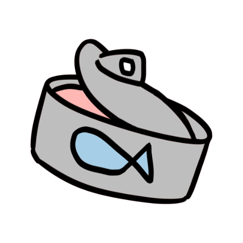 a tuna can for the shiny section