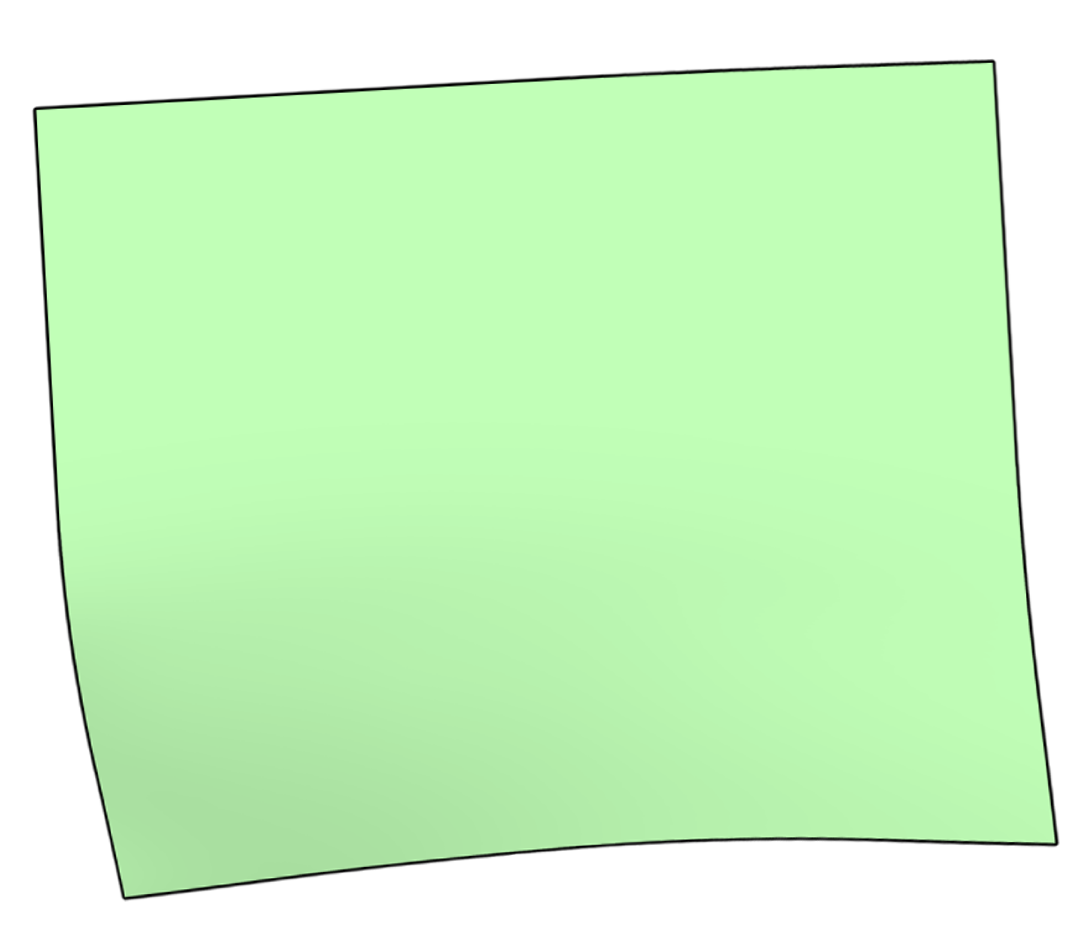 green sticky note